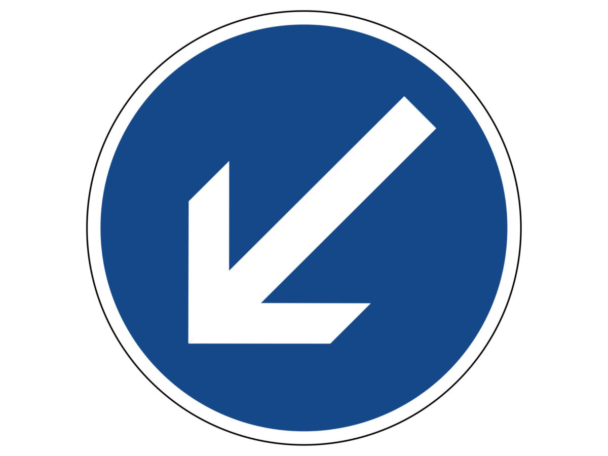 Verkehrszeichen 222 10 Vorgeschriebene Vorbeifahrt Links Vorbei Radfahrausbildung Grundschule Parcours